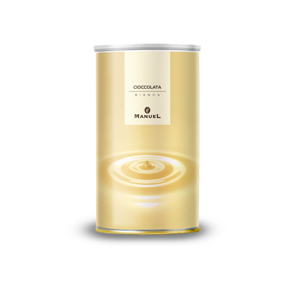 SU10 Ciocolata calda alba bidon Manuel Caffe , 1 kg - imagine 1