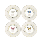 Set 4 farfurii desert 19 cm Dots Butterfly