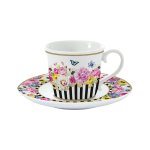 Set 6 cesti Cappuccino FLOWERS GLAMOUR - imagine 2