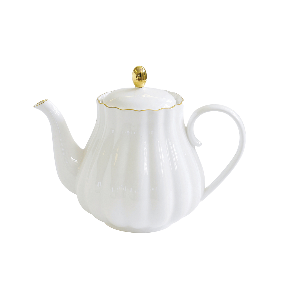 1283WITE Ceainic portelan WHITE ROYAL - imagine 1