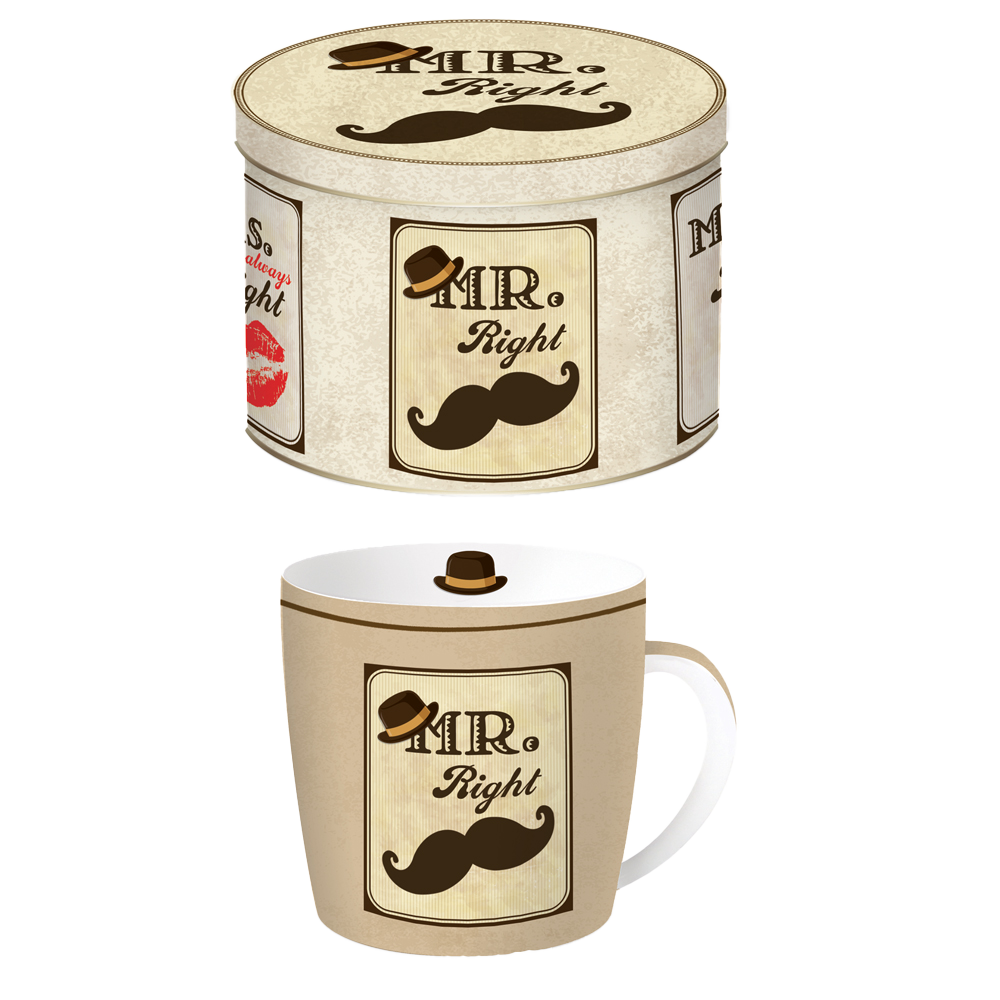 217MUS Cana portelan Mustache 350 ml - imagine 1