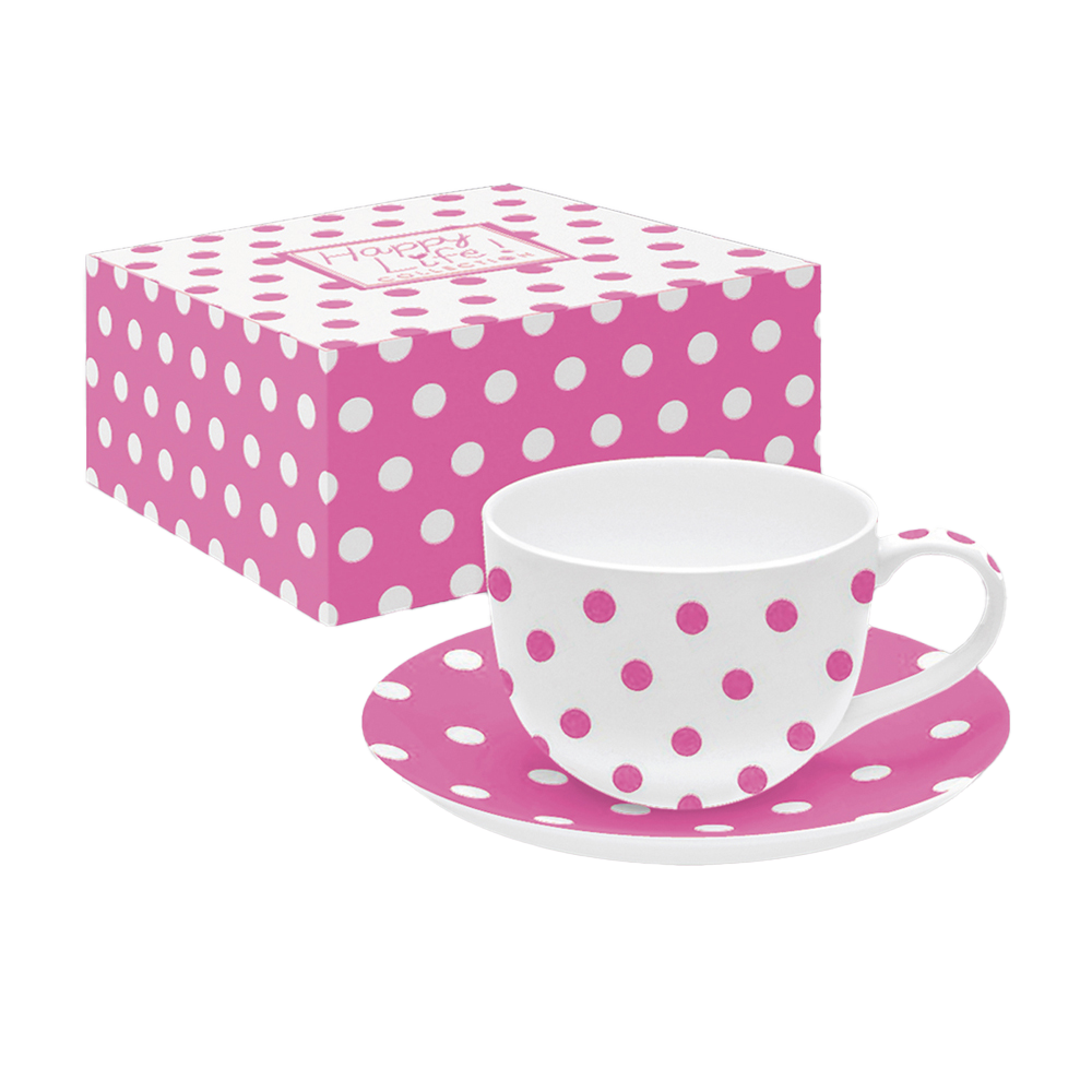 365POIP Ceasca si farfurie POIS PINK - imagine 1