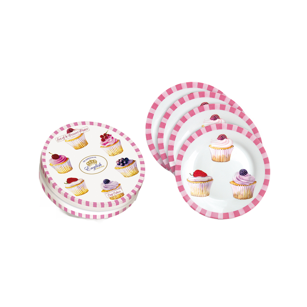 463CPKS Set 4 farfurii CUPCAKES - imagine 1