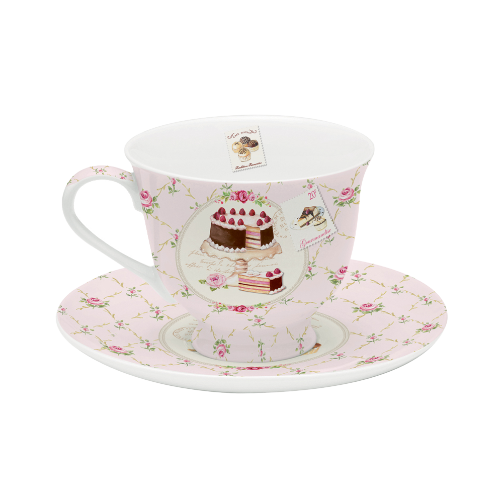 645SWEE Ceasca si farfurie SWEET MOMENTS - imagine 1