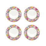 Set 4 Farfurii desert FLOWERS GLAMOUR